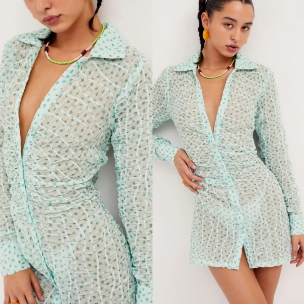 For Love & Lemons Drea Long Sleeve Mini Dress